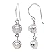 NOVICA Artisan Handmade Cultured Freshwater Pearl Dangle Earrings .925 Sterling Silver White Indonesia Bridal Birthstone 'Two Full Moons'