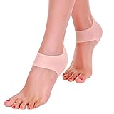 Voberry 1 Pair Silicone Gel Cushion Pad Heel Liner Protective Cracked Skin Feet Pressure Pain Relief Socks for Foot Care Protectors