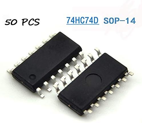 Ebotun 74HC74D 74HC74 SN74HC74DR HC74 SOP-14 Dual D-Type Flip-Flop SOP14 IC chip (50PCS-74HC74D)