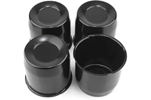 GTownWorks 4Pcs 5.15inch Trailer Wheel Center Caps Fit 5.15" Center Bore Truck Trailer RV SUV Wheels Rims, Carbon Steel Black