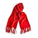 KÖLN Cashmere Wool Scarf for Woman and Men - Premium Quality 100% Pashmina Cashmere, Unisex Design - Red