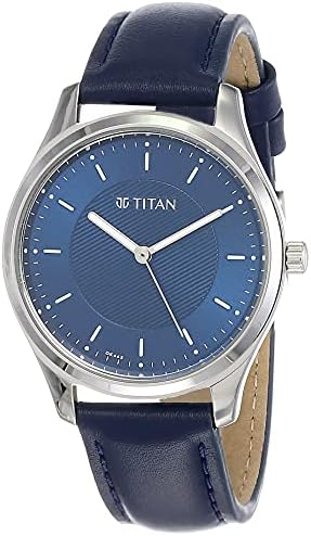 Titan Workwear Leather Band Analog Watch for Women Navy and