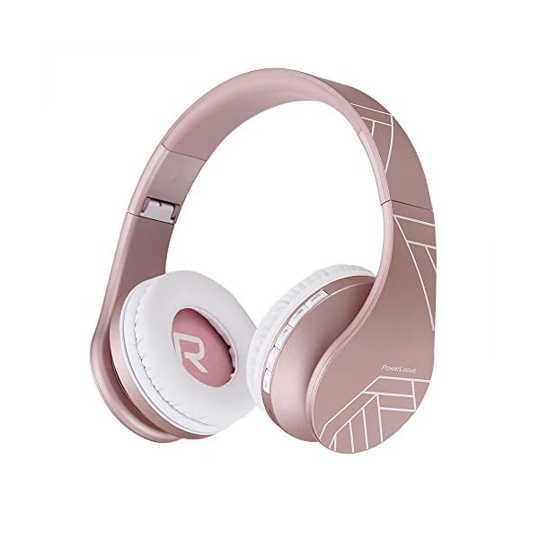 Bluetooth-Headphones-Over-Ear-PowerLocus-Bluetooth-Headphone-Rose-Gold-Wireless-Headphones-Foldable-Hi-Fi-Stereo-Soft-Memory-Foam-Earmuffs-Built-in-Mic-Wired-Mode-for-iPhoneAndroidPCLaptops Bluetooth Headphones Over Ear, PowerLocus Bluetooth Headphone Rose Gold, Wireless Headphones Foldable, Hi-Fi Stereo…