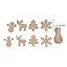 WINOMO Christmas Kraft Paper Tags 100pcs with Rope Xmas Gift Parcel Tags Tree Snowflake Deer Snowman Scalloped