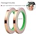 Oubaka 2 Pack Copper Foil Tape,(0.5inch X 66 FT) Double-Sided Conductive Copper Tape with Adhesive for EMI Shielding,Paper Circuits,Electrical Repairs,Grounding
