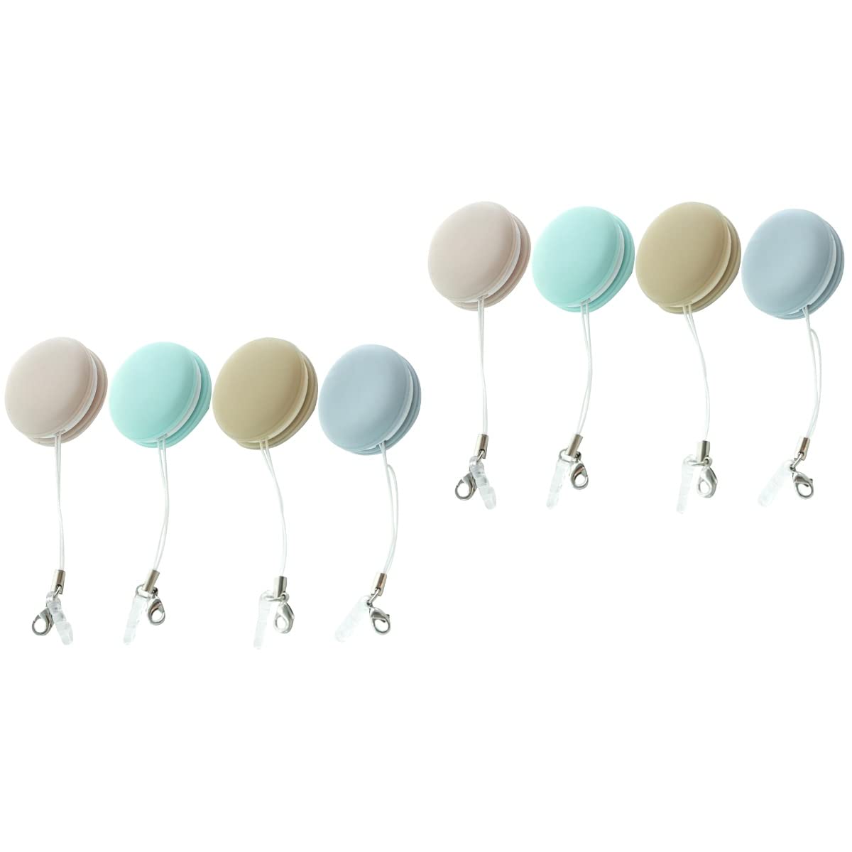 Toyvian Macaron Mobile Phone Screen Wipe, Macaron Portable Keychain for Mobile Computer Electronic Glasses Cleaner, Cloth Mobile Phone Screen Lens Wipes with Portable Keychain