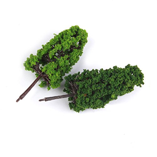 Fityle 40pcs N Scale Model Trees Layout Railroad Train Landscape 7.7-8cm/3-3.15'' - Thumbnail 4