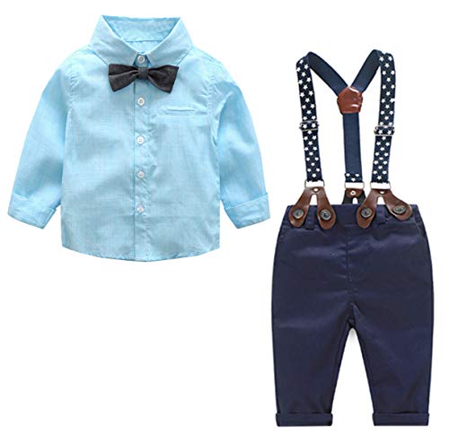 image for SANGTREE BABY Baby Boys Clothes, Long Sleeves Dress Shirt Dress Shirt 