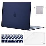 MOSISO MacBook Air 13 inch Case 2019 2018 Release A1932 with Retina Display, Plastic Hard Shell & Keyboard Cover & Screen Protector & Storage Bag Compatible with MacBook Air 13, Navy Blue