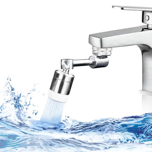 Photo 1 of 1080° Swivel Faucet Extender Faucet Extender Universal Sink Faucet Adapter with 2 Mode Rotatable Faucet Aerator Heavy Duty Brass Splash Filter Extension for Kitchen Bathroom Sink