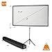 celexon 80inch Projector-Screen with Stand, Indoor Outdoor Portable Projection-Screen for Home Theater, 4K HD 16:9 Projection-Screen Wrinkle-Free Design