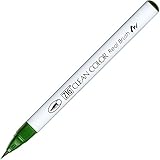 Kuretake ZIG Clean Color Real Brush Pen, Deep Green Ink