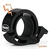 Bike Bell Bicycle Bell Bike Horn for Mountain Bike Road Bike, Bell Ding Clear and Loud & Easy to Install, Used for Left / Right Side Handle Bars for Adults Kids (Black (Large Size))