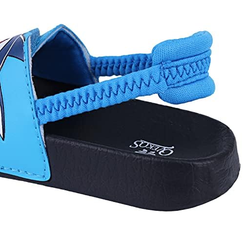 Badelatschen Kinder Jungen Badeschlappen Sommer Hausschuh rutschfest und Leicht Strand Slippers Karikatur Dusch Badeschuhe Weiche Flache Strand Sandalen 27 Blau 5