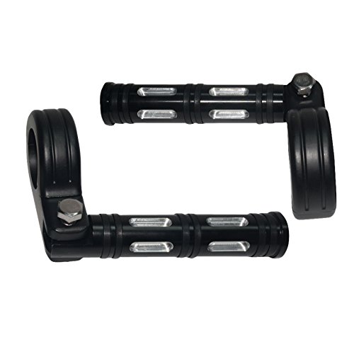 Edge Cut Foot Pegs Mount Clamp Black Motorcycle 1.25" 1 1/4" 32mm Motorcycle Engine Highway Guard Pilot Foot Pegs Mount Clamp Footpegs Footrest For Harley Davidson Touring Yamaha Honda Kawasaki - Thumbnail 3