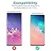 [2 Pack] L K Screen Protector for Samsung Galaxy S10, Tempered Glass [Support Fingerprint Unlock] [UV Light Installation] [3D Curved Edge]