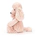 Jellycat Bashful Blush Poodle Stuffed Animal, Small, 7 inches