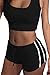 Tuesdays2 Womens Sexy Sports Yoga Crop Tank Top and Shorts 2 Piece Set