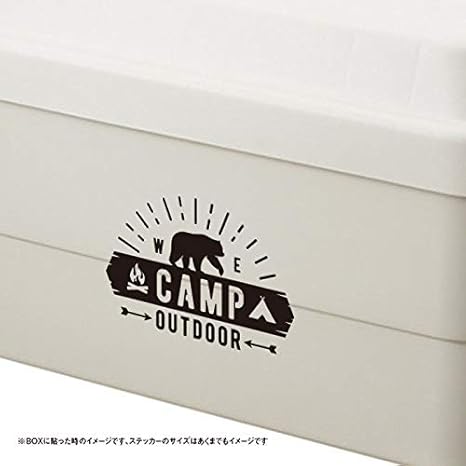 Amazon おしゃれでかっこいい キャンプ アウトドア 熊のイラスト入り ステッカー オレンジ 14 5 So Sticker Work スポーツ アウトドア