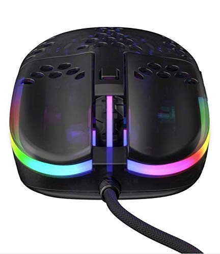 XTRFY MZ1, Ultra-Light Wired Gaming Mouse, Cutting-Edge Pixart 3389 Sensor, Unique Shape for Optimum Aim, Adjustable RGB Lighting, Zy’s Rail Edition