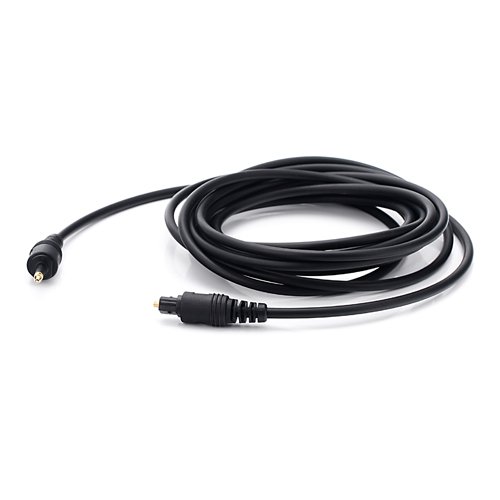 HDE 10ft Fiber Optic Toslink SPDIF to 3.5mm Miniplug Optical Connector Digital Cable Cord - For 