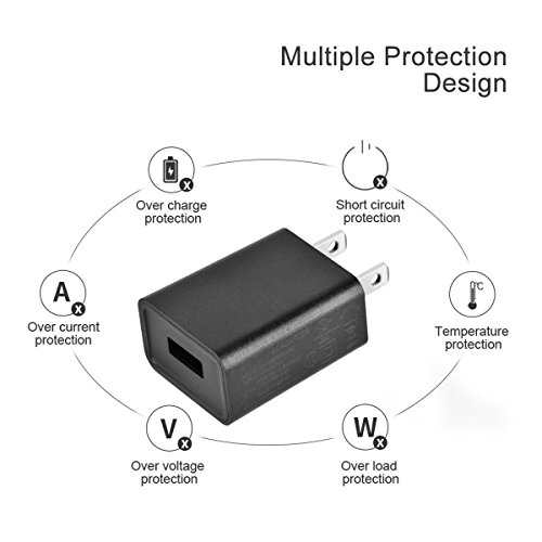 5V 2A AC Adapter, CUGLB Kindlle Fire Rapid Charger with Micro-USB Cable for Kindlle Series, E-Reader, Speaker and Phone etc. - Thumbnail 2