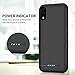 iPosible Battery Case for iPhone XR, 5500mAh Portable Rechargeable Charging Case Extended Battery Pack for Apple iPhone XR (6.1 inch) Protective Backup Cover Charger Case Power Bank-Black