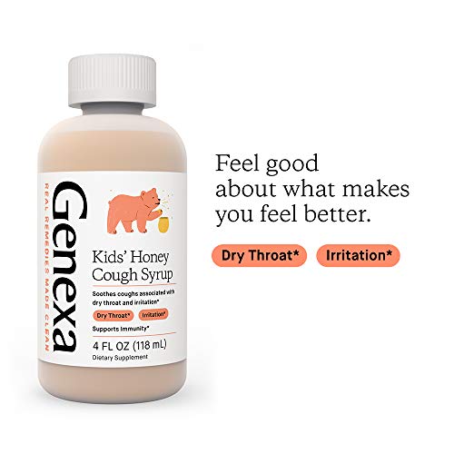 Genexa Kids' Honey Cough Syrup 4oz Made with Organic Honey