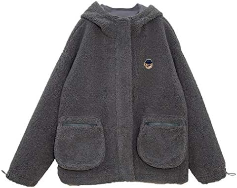 ジャケット コート ボア ブルゾン レディース ガールズ ゆったり フード付き ポケット付き 熊刺繍 可愛い アウター 秋冬 冬服 長袖 厚手 防寒 ふわふわ もこもこ あったか カジュアル 通学 通勤 普段着 ジャケット コート ボア ブルゾン レディース ガールズ ゆったり フード付き ポケット付き 熊刺繍 可愛い アウター 秋冬 冬服 長袖 厚手 防寒 ふわふわ もこもこ あったか カジュアル 通学 通勤 普段着