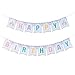 Bright Crescent Unicorn Party Supplies & Decorations - Disposable Tablecloth with Happy Birthday Banner, Plates, Straws, Blowers, 9 Oz Cups, White & Pink Unicorn Balloons – 122pcs, Serves 16 People