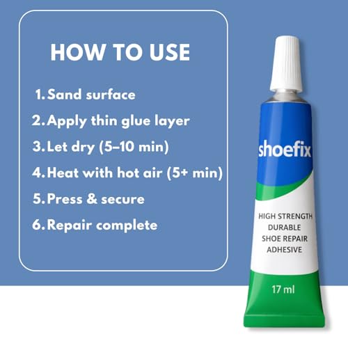 Primebly Instant Shoe Glue 17ml – Super Strong Flexible Shoe Repair Adhesive for Soles, Leather & Rubber | Shoes Sole Repair Glue, Waterproof & Quick Dry | لاصق أحذية قوي جداً مرن لإصلاح النعل والجلد