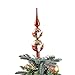 [Christmas Tree Topper Holder] - Twist-on Holiday Universal Tree Topper Stabilizer Fits All Base Types- Metal Support Rod Adjustable attachments stabilize Seasonal Treetop Ornaments (Green)