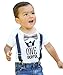 Noah's Boytique Mr Onederful First Birthday Shirt Outfit Boy with Black Bow Tie Suspenders Navy Blue Grey Saying Cake Smash 1st Birthday Party 12-18 Months