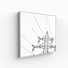Canvas Wall Art for Living Room, Bedroom Monochrome Building Framed Canvas Prints for Home Decoration Ready to Hang - 16x16 inches