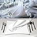 Talvania Cloth Dinner Napkins - 12 Pack Luxuriously Soft & Hotel Quality Cotton Napkin, Brilliant Fabric Napkins (18” X 18”) Perfect for Events, Hotel & Home Use (White)