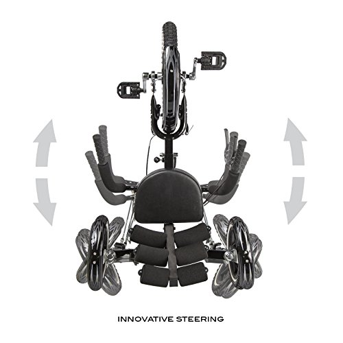 Mobo Tri-202BK: Mobito Sports Rear Wheel Steering, Black, 26"/One Size - Thumbnail 3