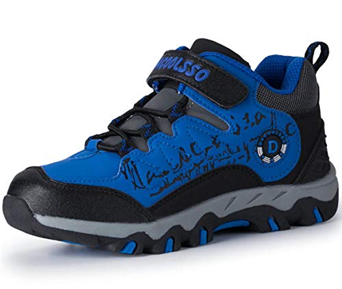 image for DADAWEN Kids Waterproof Hiking Shoes Outdoor Athletic Sneakers (Toddle