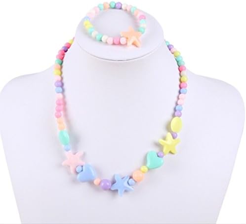 Random New Handmade Cute child/baby Acrylic Necklace Bracelet Set Kids Gift Party Supply