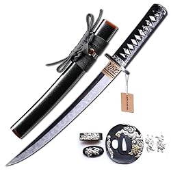 MURASAME Tanto Sword L6 Steel Choji Hitatsura Hamon