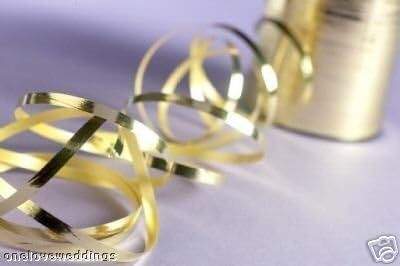1 x 500m Gold Metallic Wedding Party Birthday Celebration Curling Balloon Ribbon