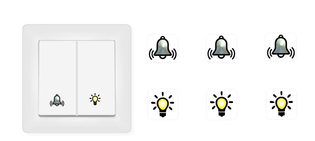 Generic Pack of 6 Multicolor Bubble Symbol Stickers for Switch Devices (RP21) (14 mm)