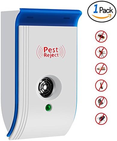 Pest Control Ultrasonic Repeller, Electronic Pest Control Repellent with Night Light for Home Use Indoor Insects Eco-Friendly for Human and Pet
