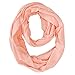 HDE Women's Sheer Infinity Scarf Soft Lightweight Loop Scarf (Peach Pink)