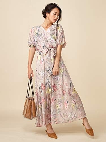Amazon Royal Party ロイヤルパーティー アンドザフラワーカシュクールワンピース ベージュ F ワンピース チュニック 通販