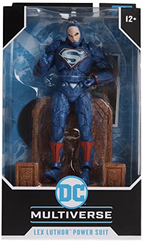 McFarlane DC Multiverse Lex Luthor in Power Suit Traje Azul con Capa