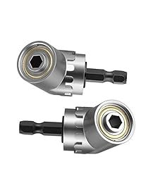 Adaptador de broca en ángulo recto de 105 grados para destornillador de potencia de extensión de broca de 1 4 de pulgada hexagonal destornillador soporte de brocas de destornillador de pinza adaptador Kit de 2 unidades