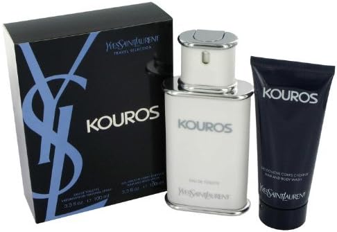 Kouros by Yves Saint Laurent for Men Gift Set- Eau De Toilette 3.3 oz + Body Wash 3.3 oz
