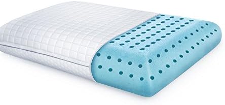 King Size Kingnex Bed Pillow Ventilated Gel Reversible Cool Memory Foam Pillow with Soft Breathable White Cover