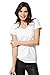 modbod Womens Casual Short Sleeve Cotton Tee V-Neck - Extra Length (X-Large, White)