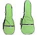 HOT SEAL Waterproof Durable Colorful Ukulele Cotton Case Bag with Storage (21in, green)